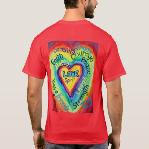 Camiseta Rainbow Heart Words T-shirt