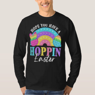 Camiseta Rainbow Hope You Have Hoppin Pop It Páscoa Day Fid