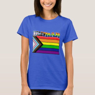 Camiseta Rainbow Human LGBTQ Flag Support and Pride T-Shir