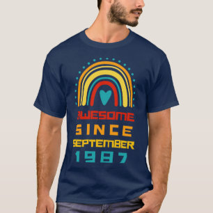 Camiseta Rainbow Incrível Desde setembro de 1987 34º Aniver