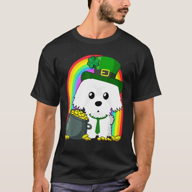 Camiseta Rainbow Irish C Rua Patrick Day Dog Maldito (Frente)