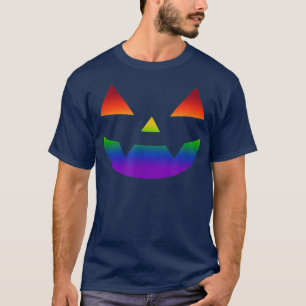 Camiseta Rainbow Jack O Lanterna Face Vampiro Halloween LGB