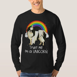 Camiseta Rainbow Japan Chin Trust Me Im Um Cão Unicórnio