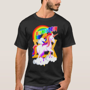 Camiseta Rainbow Jewnicorn judeu Unicorn judeu Rosh Hashana