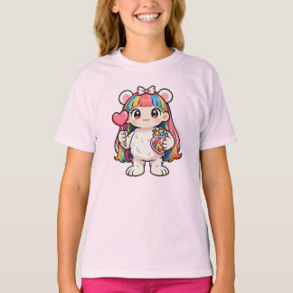 Camiseta Rainbow Kawaii Bear T-Shirt