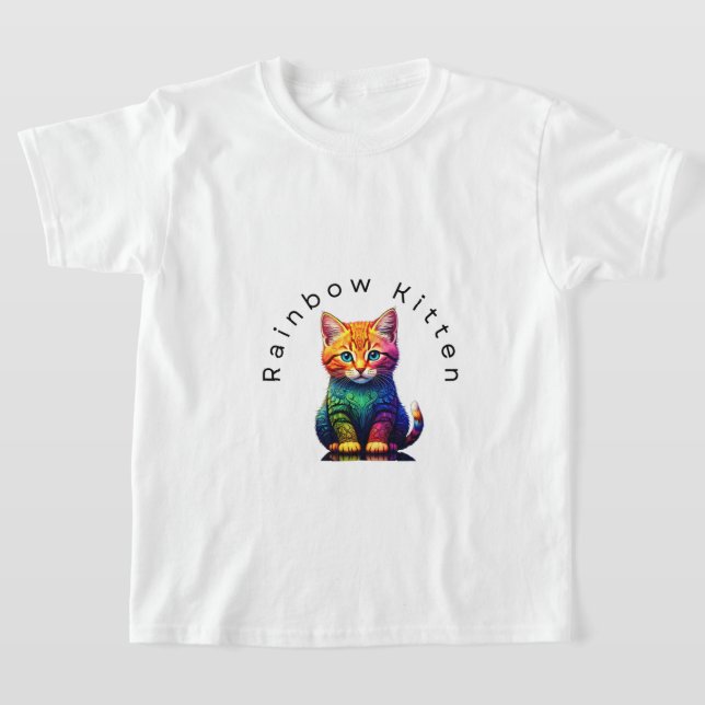 Camiseta Rainbow Kitten (Postura )