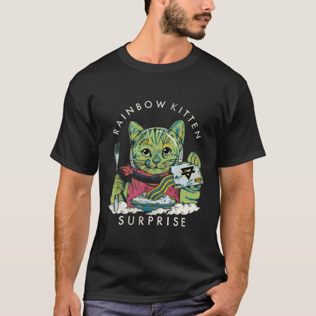 Camiseta Rainbow Kitten Surpresa (Frente)