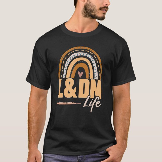 Camiseta Rainbow L&dn Life   Medical Rn Nursing Labor Deliv (Frente)