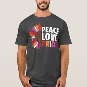 Camiseta Rainbow Lesbian Flag Prid Lgbtq Sunflower