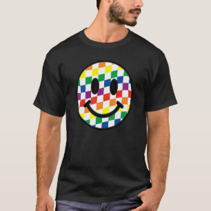 Camiseta Rainbow Lgbt Flag Happy Face Gay Lésbica Bisexual