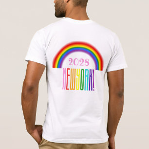 Camiseta Rainbow LGBTQ Add Year or Text New York Pride