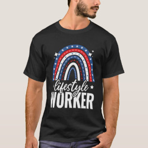 Camiseta Rainbow Lifestyle Worker 4 De Julho Eua America P