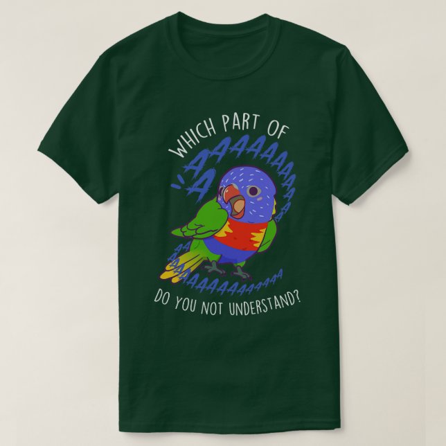 Camiseta Rainbow Lorikeet Parrot Aaaa (Frente do Design)