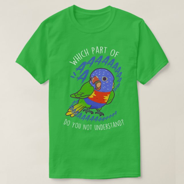 Camiseta Rainbow Lorikeet Parrot Aaaa (Frente do Design)