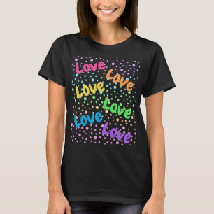 Camiseta Rainbow Love and Dots Women t-Shirt