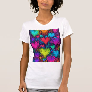 Camiseta "Rainbow Love: Women's Bella Canvas White Tee
