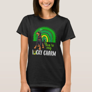 Camiseta Rainbow Lucky Charm Doberman Dog Lover St Patricks