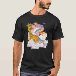 Camiseta Rainbow Magical Girafficorn Africa Animal Giraffe