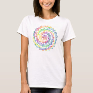 Camiseta Rainbow Mandala Pattern Design