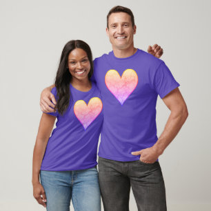 Camiseta Rainbow Marbled Heart