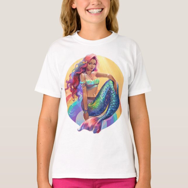 Camiseta Rainbow Mermaid (Frente)