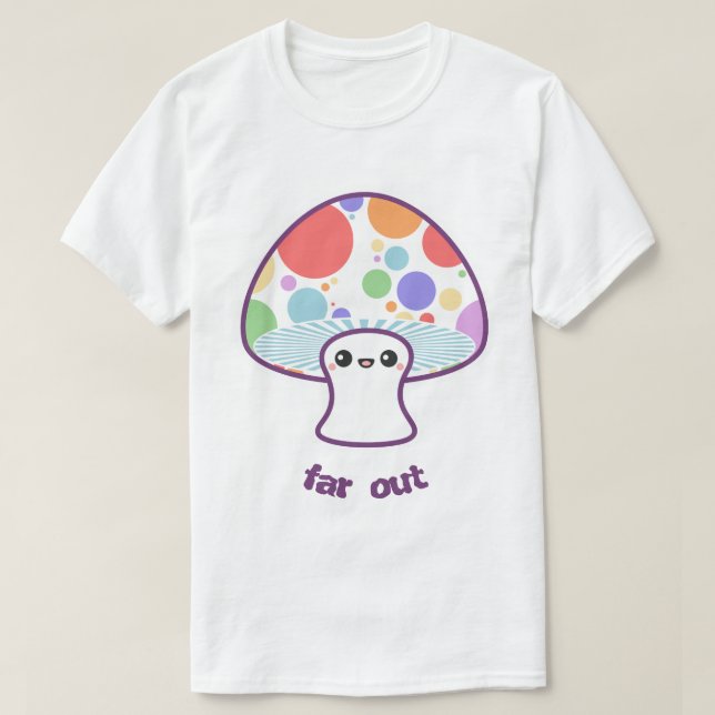 Camiseta Rainbow Mushroom (Frente do Design)