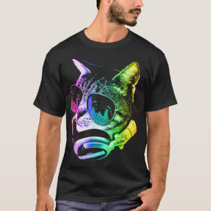 Camiseta Rainbow Music Cat