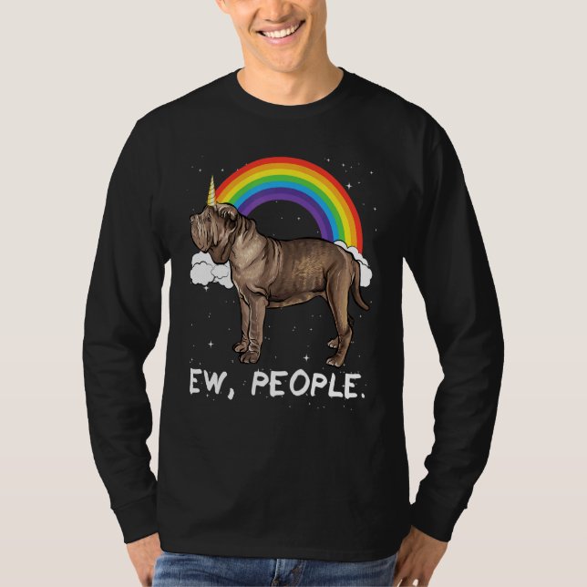 Camiseta Rainbow Neapolitan Mastiff Ew Pessoas Unicorn (Frente)