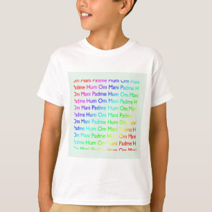 Camiseta Rainbow Om Mani Padme Hum (no Baby Blue)