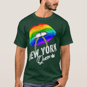 Camiseta Rainbow Orgulho gay americano da Rainha LGBTQ