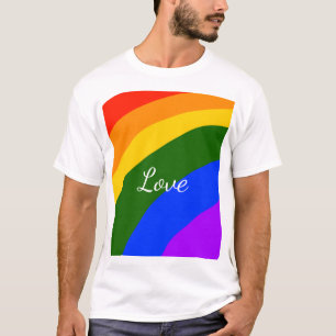Camiseta Rainbow orgulho mês de amor adicionar nome texto a
