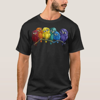 Camiseta Rainbow Owls