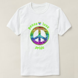 Camiseta Rainbow Peace Love Pride