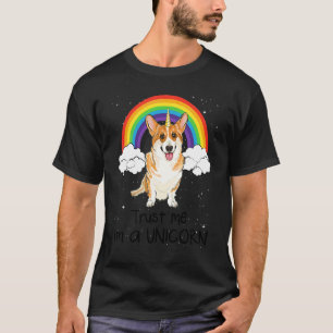 Camiseta Rainbow Pembroke Welsh Corgi Confie em Mim Sou um