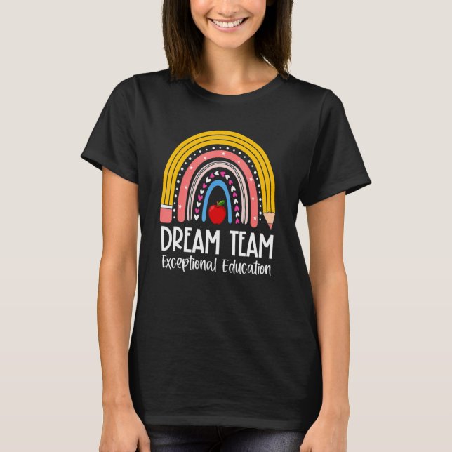 Camiseta Rainbow Pencil Dream Equipe Excepcional De Educaçã (Frente)