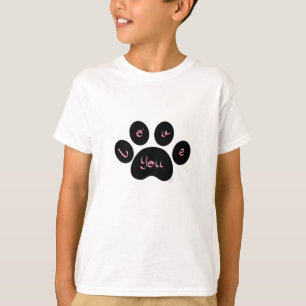 Camiseta "Rainbow Pet Paw with Love"