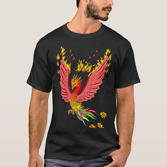 Camiseta Rainbow Phoenix Fire ird (Frente)