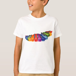 Camiseta Rainbow Piano Keys T-Shirt