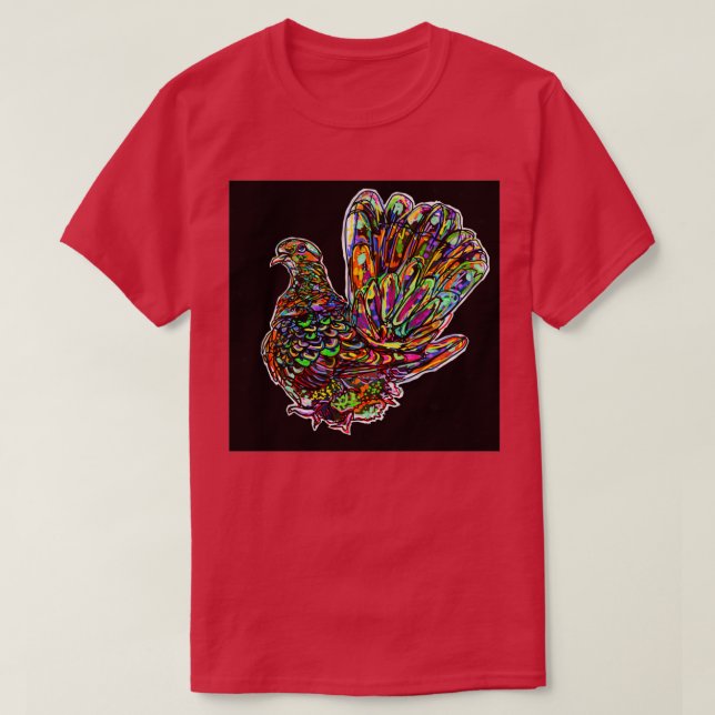 Camiseta Rainbow Pigeon (Frente do Design)