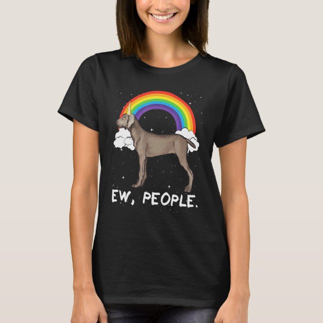 Camiseta Rainbow Pointer Ew Pessoas Unicorn (Frente)