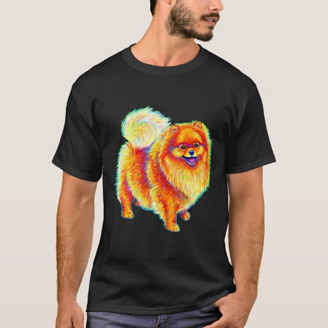 Camiseta Rainbow Pomeranian (Frente)