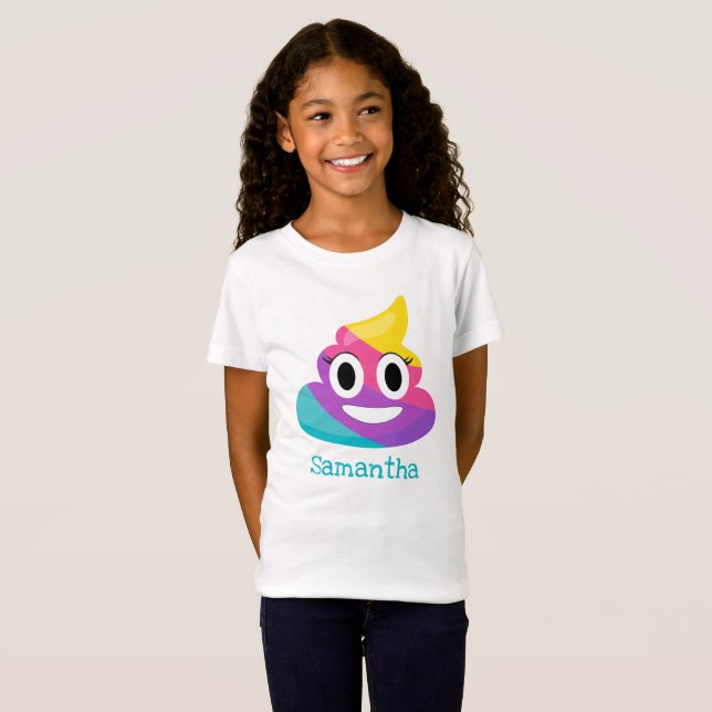 Camiseta Rainbow Poop Emoji (Frente Completa)