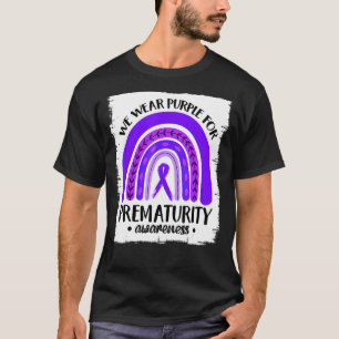 Camiseta Rainbow-Preemie - Nós Vestimos Roxo Para A Pré-mat