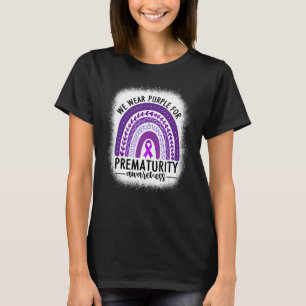 Camiseta Rainbow Preemie - Nós Vestimos Roxo para a Pré-mat