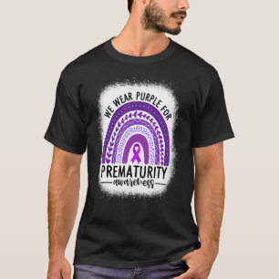 Camiseta Rainbow Preemie Nós Vestimos Roxo Para A Pré-matur