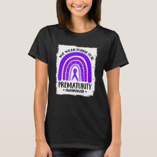 Camiseta Rainbow Preemie Nós Vestimos Roxo Para A Pré-matur