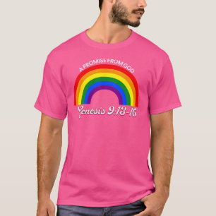 Camiseta Rainbow Pride Deus Promete Genesis 913 Christian