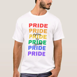 Camiseta Rainbow Pride LGBTQ Luta pela Igualdade T-Shirt