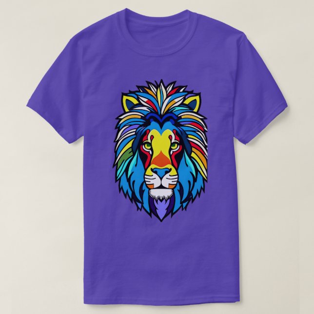 Camiseta Rainbow Pride Lion 13 (Frente do Design)