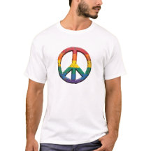 Rainbow Pride Peace Sinal T-Shirt